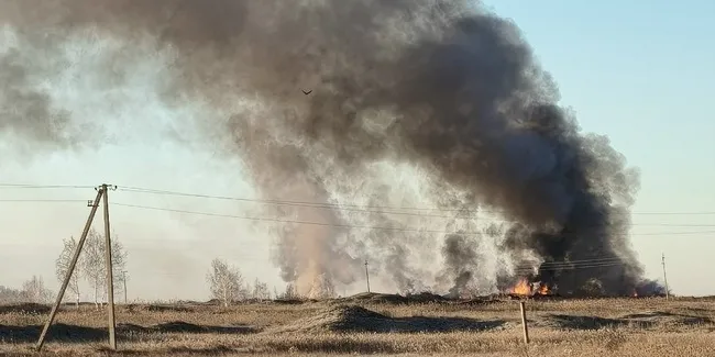 Чёрный дым у Марьяновки оказался плановым сжиганием отходов